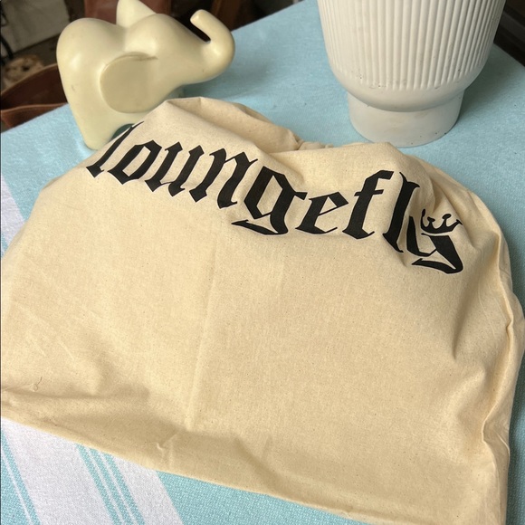 Loungefly Tan Drawstring Pouch with Black Logo - Picture 4 of 7
